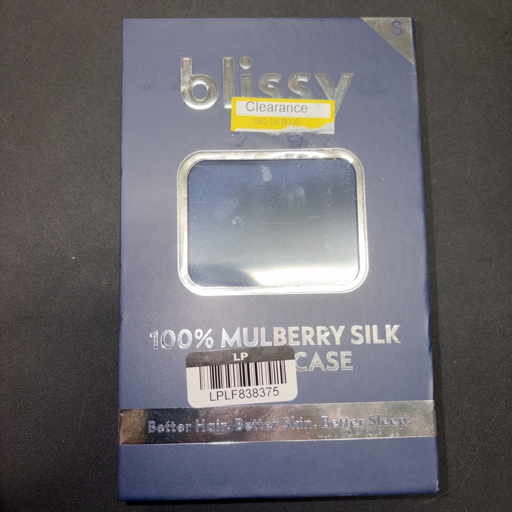 Blissy Standard 100% Mulberry Silk Pillowcase Navy Blue 20690